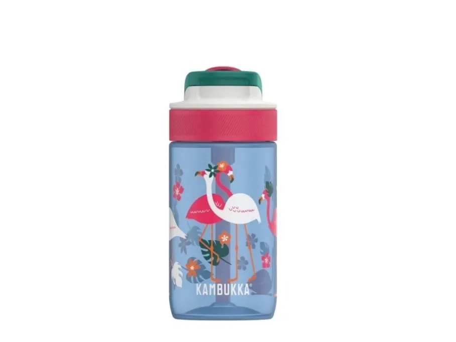 Kambukka vandflaske til børn Lagoon 400 ml Blå flamingo