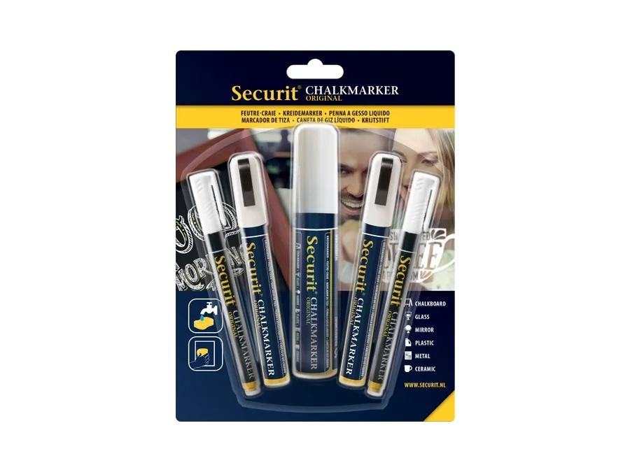 Securit BL-SMAMIX-V5-WT, Hvit, 5 stykker