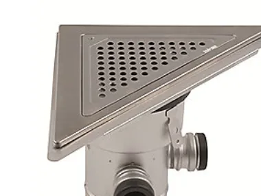 Blücher 110 mm hjørneafløb til smøremembran, med studs, lodret