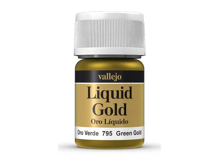 Vallejo 70.795, 35 ml, Gull, Grønn, Metallisk, Flaske