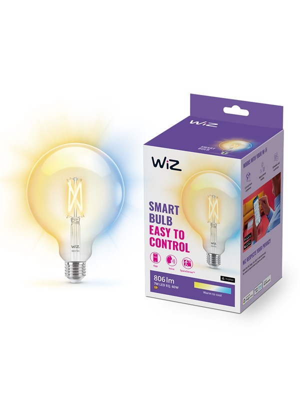 WiZ Tunable G125 E27 Smart Filament Globe Bulb - Dimbar varm til kald hvit LED
