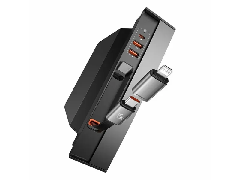 Baseus Hub T-Space, USB Type-C, Akrylonitril-butadien-styren (ABS), Aluminium, Polykarbonat (PC), 45 W, 1 m, Tesla Model 3 / Tesla Model Y, 294 mm