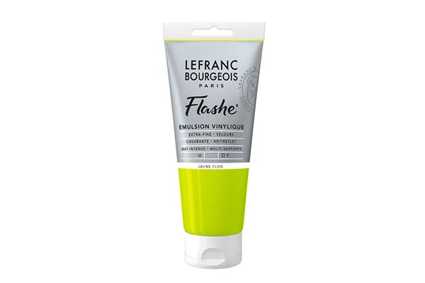 Flashe akryl 80 ml fluorescerende gul