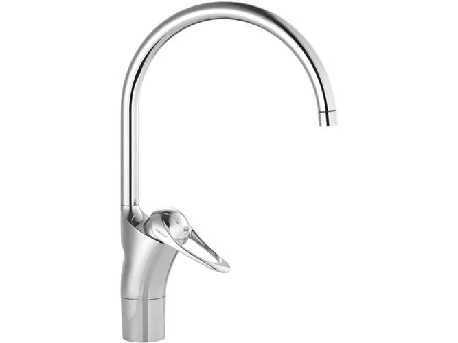 FMM - MORA FMM9000E II etgrebs køkkenarmatur i krom med C-svingtud 233 mm, Soft Closing System & keramisk tætning