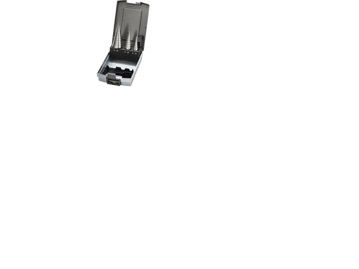 THÜRMER TOOLS Trappeborssæt 4-12mm, 1mm spring 4-20mm/4-30mm i 2mm spring