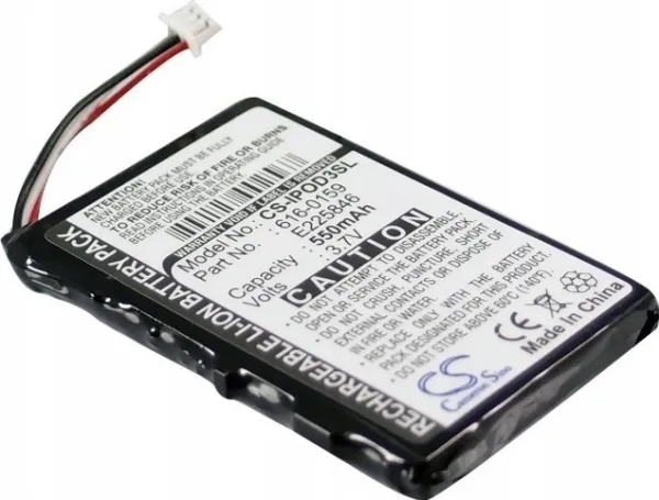 Cameron Sino batteri 616-0159 E225846 til Apple iPod 3. generasjon 10/15/20/30/GB – Cs-ipod3sl