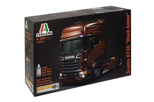 Italeri 3897, Truck/trailer, Monteringssett, 1:24, SCANIA R730, Flerfarget, Sverige