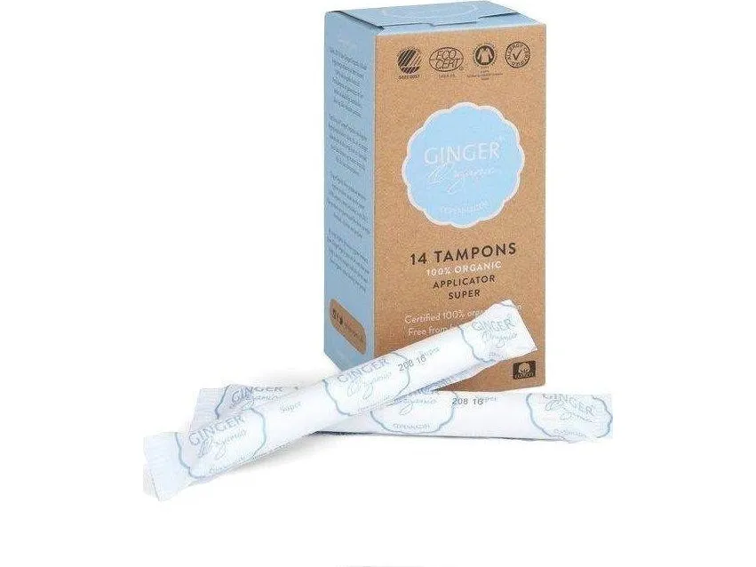 GINGER ORGANIC supertamponger med applikator 14 stk