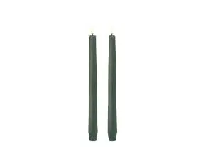 LED Stagelys Uyuni Ø2.3xH25.2cm Uden Fjernbetjening Oliven Grøn,2 stk/pk