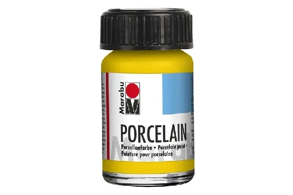 Porselen & glass glansmaling 15 ml, sunshine yellow