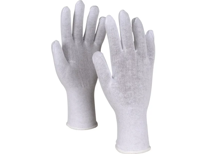 Tekstil handske, ABENA, 9, hvid, bomuld