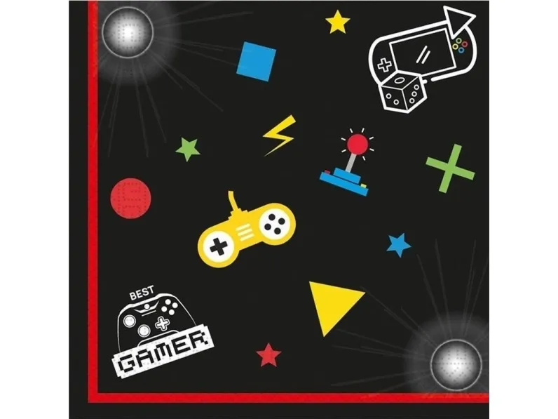 GoDan Gaming Party papirservietter 33x33cm 20 stk