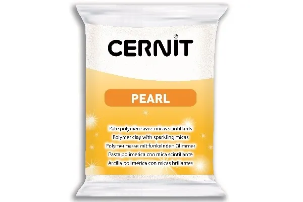 Cernit Pearl perlemorskimrende 56 g, hvit
