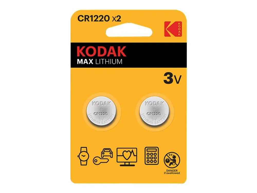 Kodak MAX KCR1220 - Batteri 2 x CR1220 - Li - 40 mAh