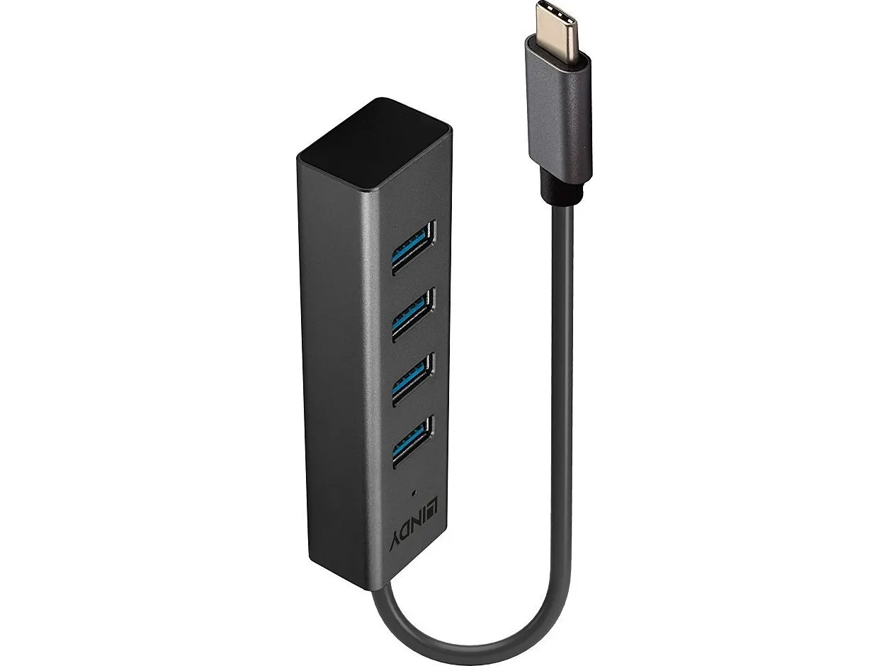 USB 3.2 type C, hub 4 port USB-A sort