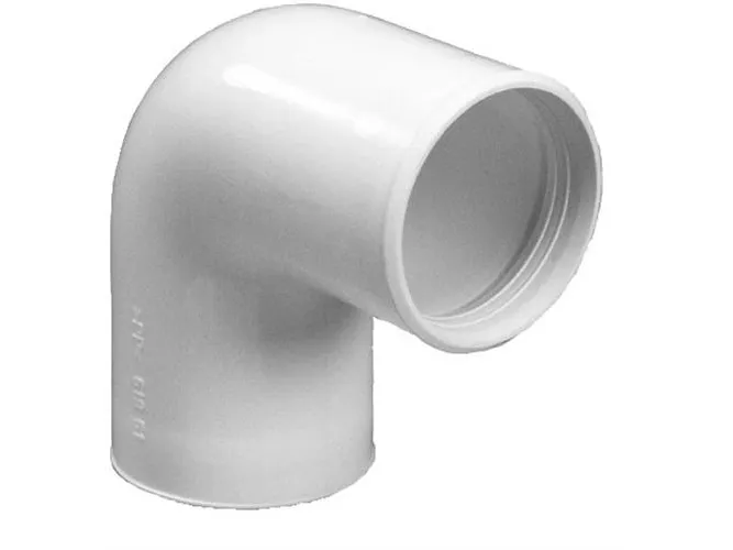 Purus vinkel i 90 grader med indstik muffe/muffe Ø32 mm i hvid PP