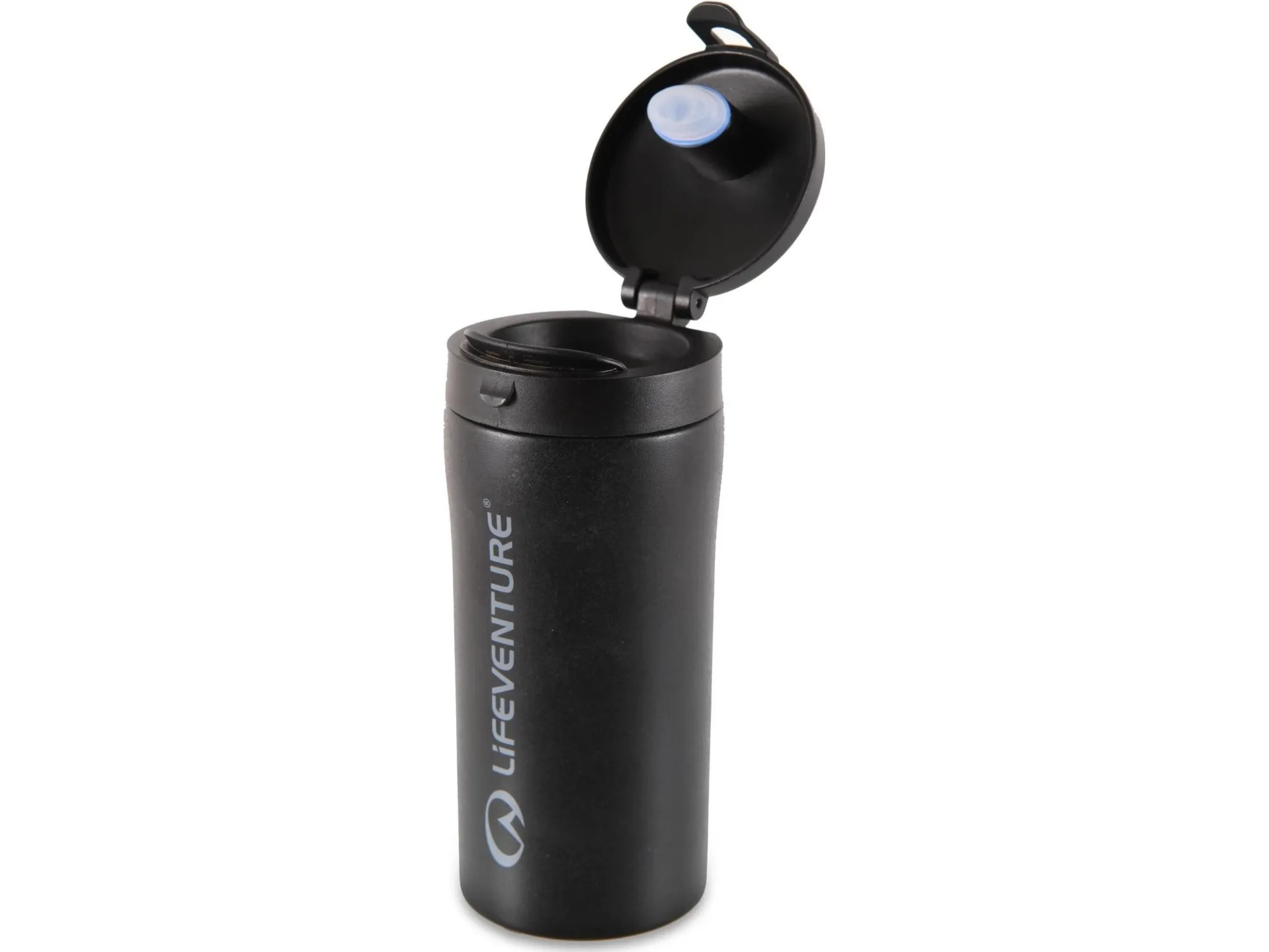 Lifeventure termokopp med FlipTop lokk Matt Black (LM76120)