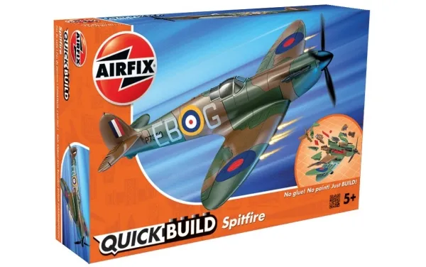 Airfix Spitfire, Flymodell med fastvinge, Monteringssett, Spitfire, 34 stykker, Militært luftfartøy, Grønn