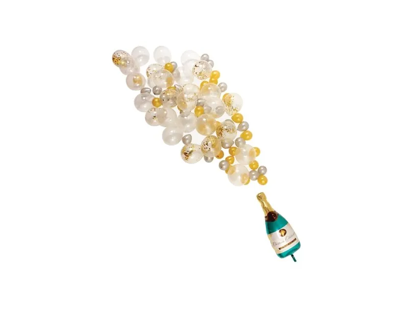 Ballonbue med champagneflaske