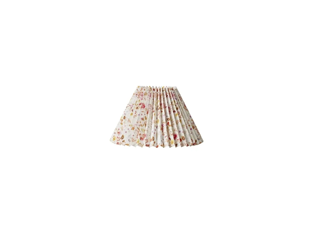 Plisségardin/lampskjerm blomster rød Hacienda 17 cm