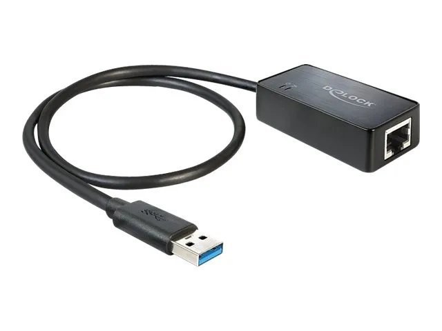 Delock Adapter USB 3.0 > Gigabit LAN 10/100/1000 Mb/s - Nettverksadapter - USB 3.0 - Gigabit Ethernet