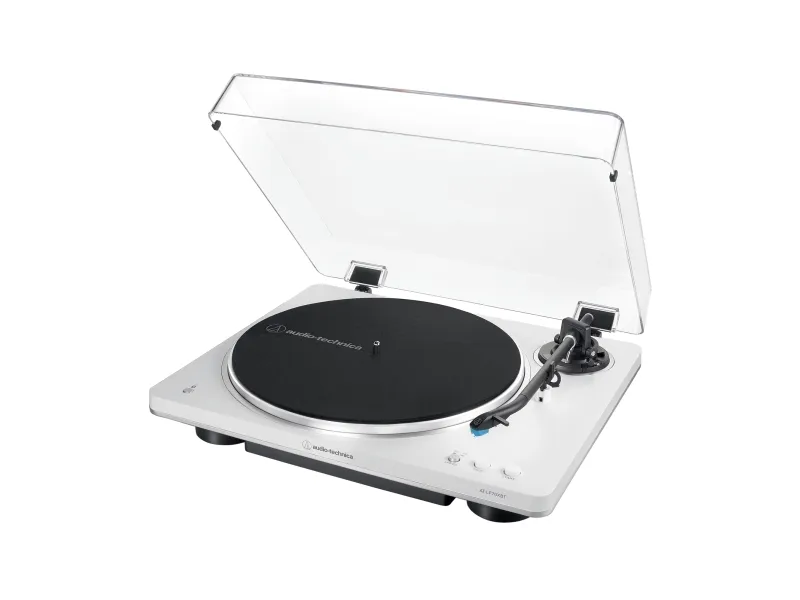 Audio-Technica AT-LP70XBT, Beltedrevet platespiller, Fullautomatisert, Sølv, Hvit, Aluminium, 33 1/3,45 RPM, DC-motor