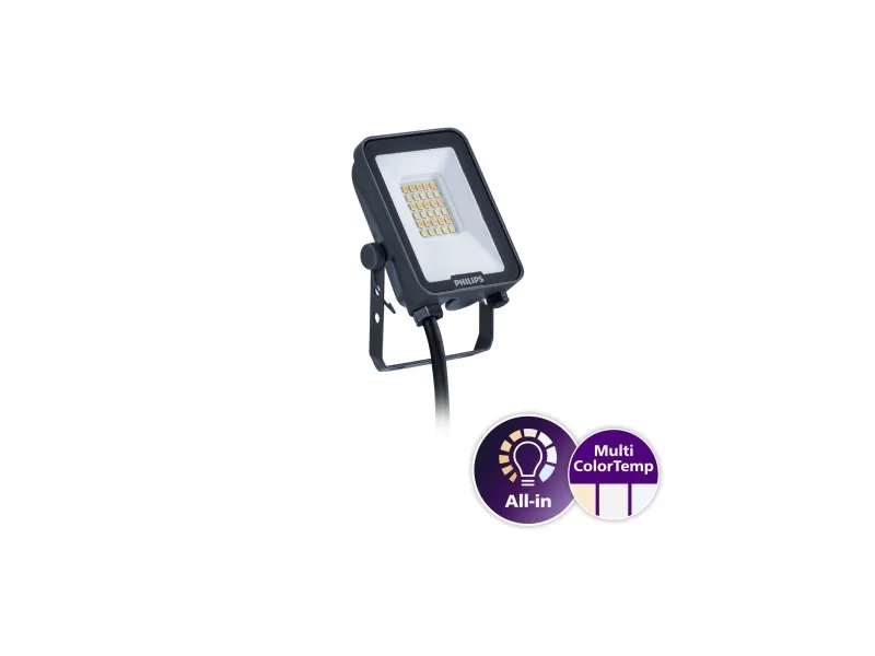 Philips Ledinaire Projektør Lille All-in BVP167 1200lm/830-840-865 10W IP65 Symmetrisk