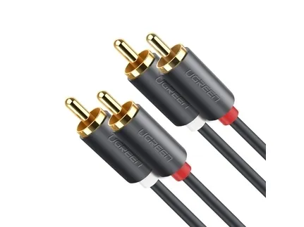 Ugreen 10520, 2 x RCA, Hankjønn, 2 x RCA, Hankjønn, 5 m, Svart
