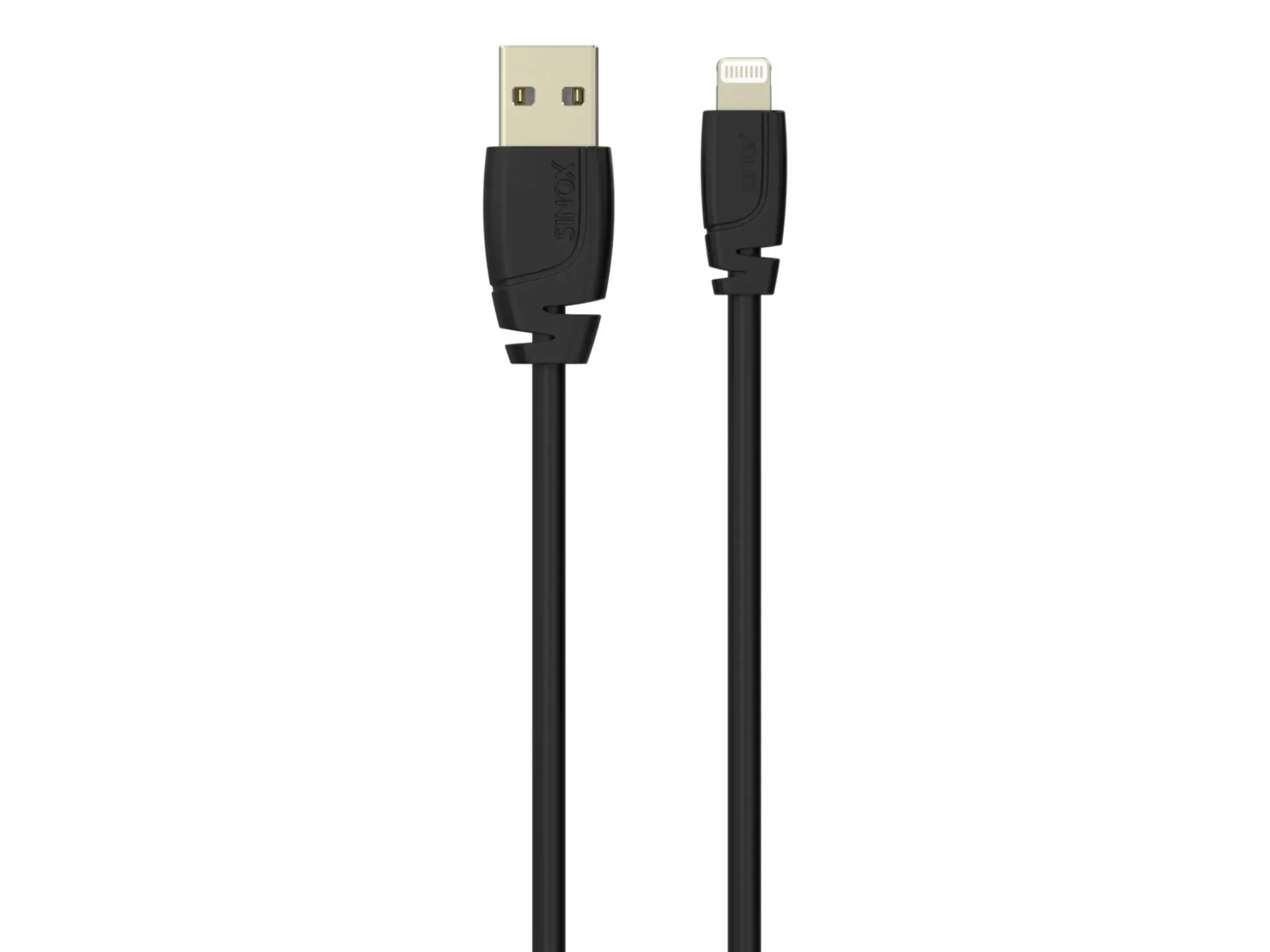 Sinox SXI02401MFI, 1 m, Lightning, USB A, Hankjønn, Hankjønn, Svart