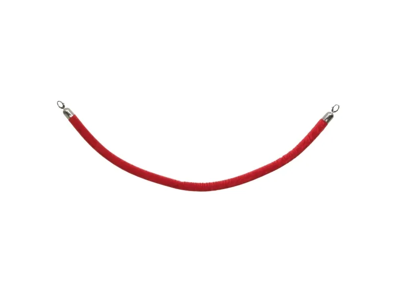 Securit® Classic Chrome fløjlstov rød med kliklås stål