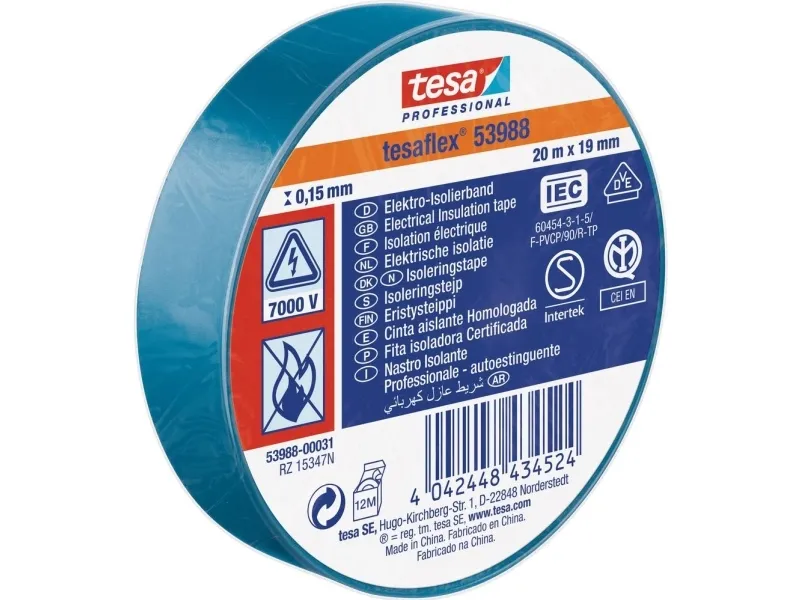 tesa 53988-00031-00 isolasjonstape tesa® Professional Blå (L x B) 20 m x 19 mm 1 stk