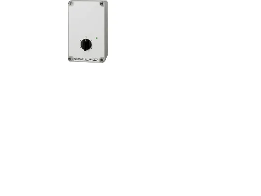 LS CONTROL Controller 5-15E / SpeedSwitch ES341, 5-trinns, 1,5A i grå plastboks med innebygd termosikring. 230VAC/50Hz, IP32. 172x106x100 mm.