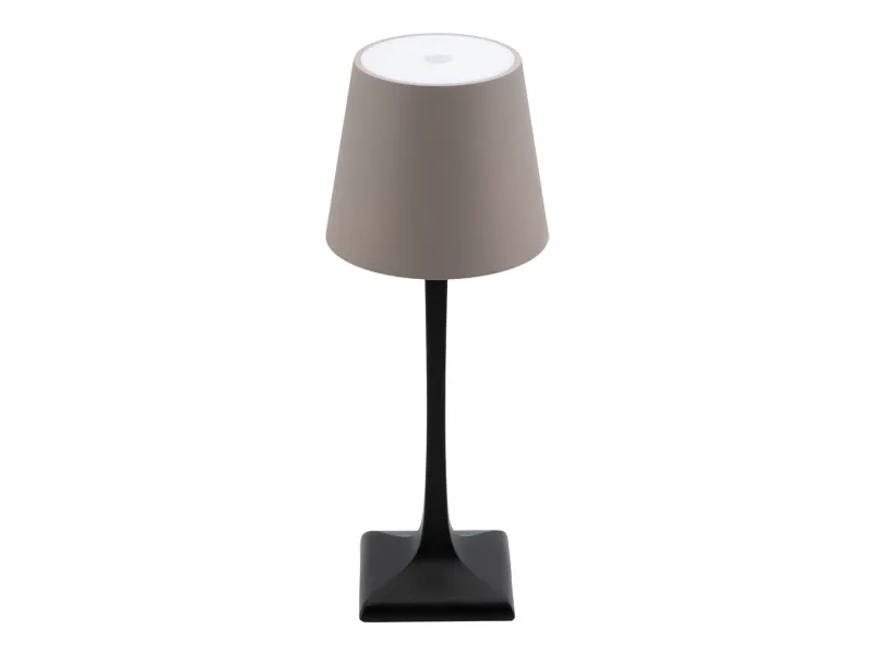 Securit® LED bordlampe MILANO, ledningsfri og genopladelig, sort/grå-brun