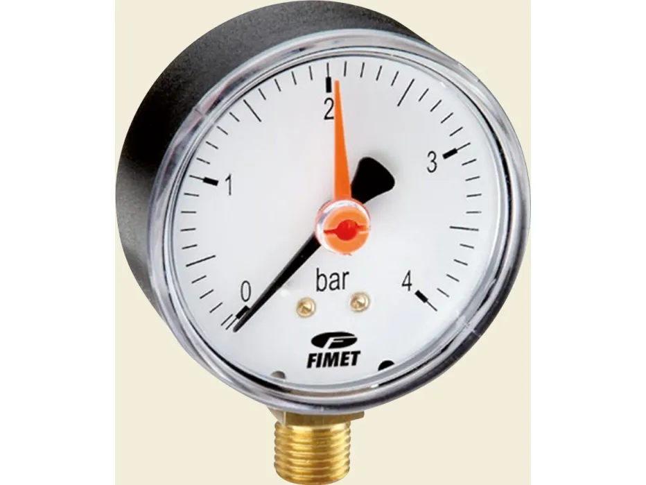 MANOMETER Ø63 X 1/4 0-10 BAR NEDADVENDT TILSLUTNING TIL VARMEANLÆG