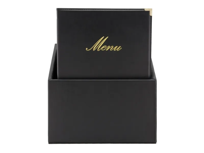 Securit® A4 CLASSIC 20 menuomslag bokssæt i sort