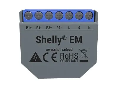 Shelly EM - Effekt- / energimåler - trådløs - 802.11b/g/n - 2.4 - 2.5 GHz