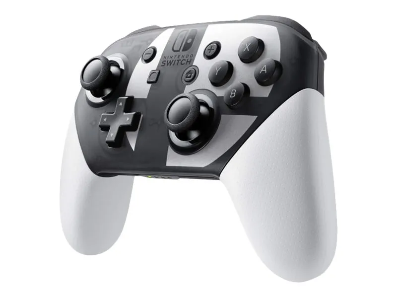 NINTENDO Switch Pro Controller - Super Smash Bros. Ultimate Edition - håndkonsoll - 14 knapper - trådløs - Bluetooth - grå, hvit - for Nintendo Switch