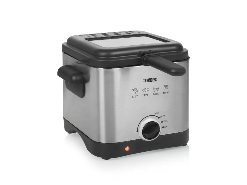 Princess 182612, Frityrkoker, 1,5 l, 130 °C, 190 °C, Single/enkelt, Sort, Rustfritt stål