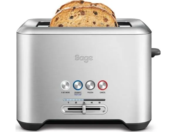 Sage STA720BSS2EEU1 the 'A Bit More' - Brødrister - elektrisk - 2 skive - 1 Spor - sølv