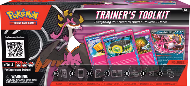 Pokémon TCG Trainer’s Toolkit 2025-sett med kraftige kort