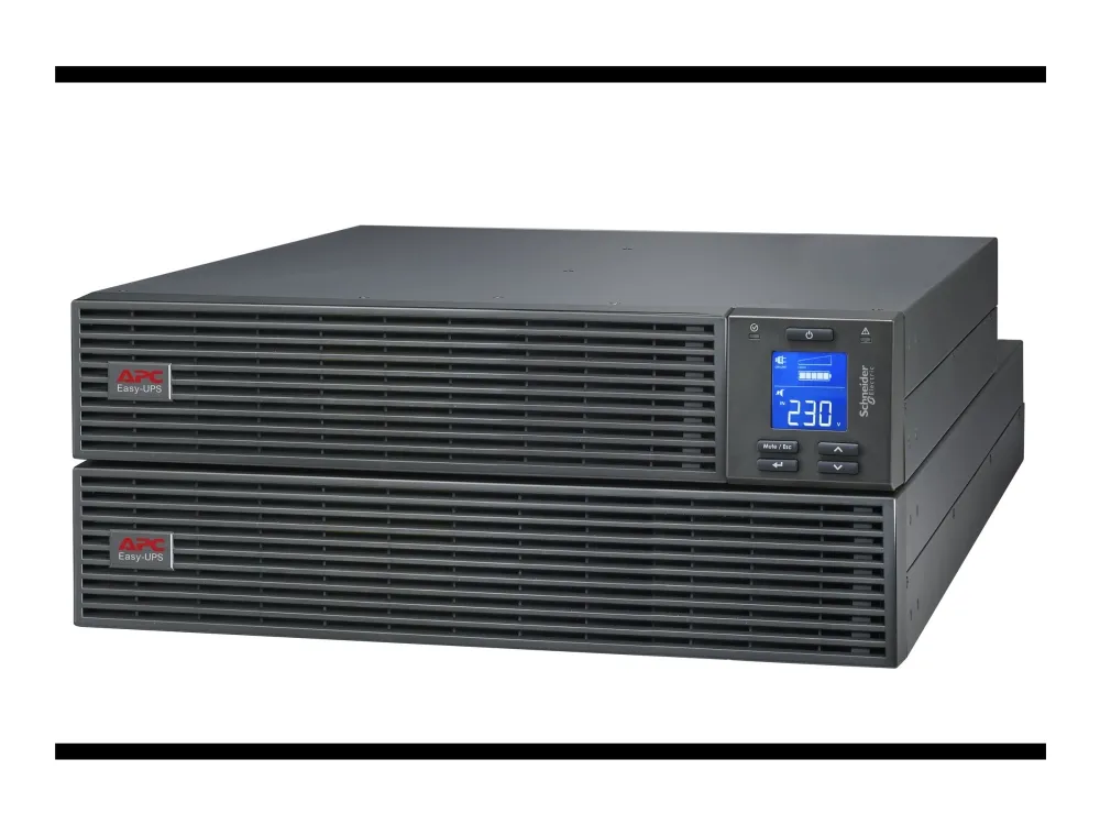APC Easy UPS On-Line - UPS (kan monteres i rack) - forlenget batterilevetid - AC 220/230/240 V - 2700 watt - 2000 VA - enkeltfase - blysyre - USB, serial - utgangskontakter: 7 - 4U - Europa - svart, RAL 7010