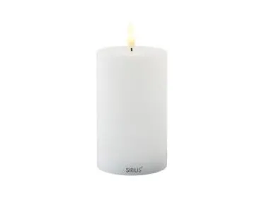 Sirius utelys blokklys hvit - H 12,5 cm