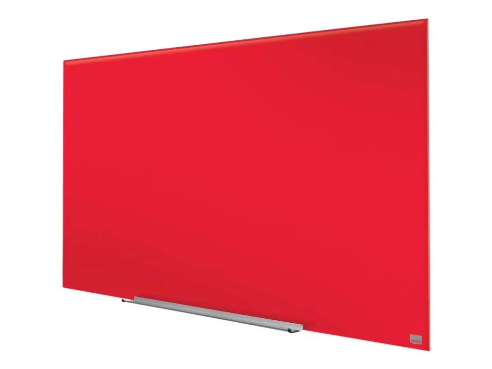 Nobo Diamond - Whiteboard - veggmonterbar - 1264 x 711 mm - herdet glass - magnetisk - rød