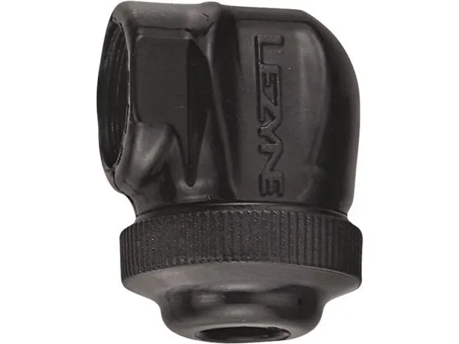 Lezyne NY SPEED CHUCK pumpespiss 90 grader. plast svart
