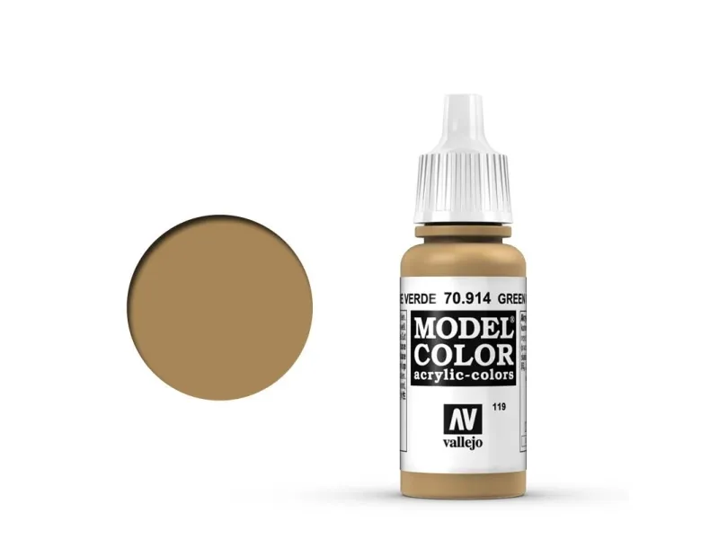 Vallejo 70.914, Grønn, Ochre, Acryl maling, Væske, 17 ml, 1 stykker |