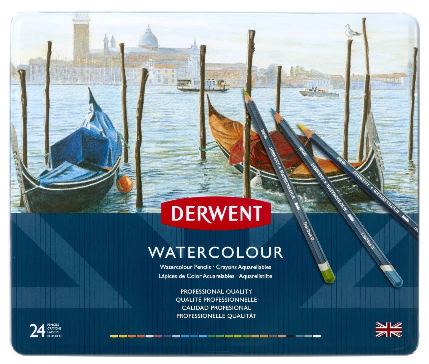 Derwent Watercolour 24 stk tin æske, akvarelblyant