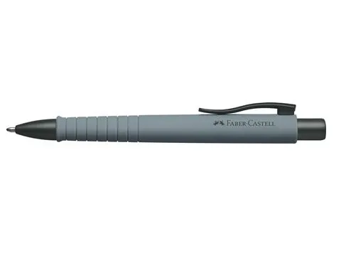 Faber-Castell 241188, Klips, Uttrykkbar kulepenn med hengefeste, Gjenfyllbar, Blå, 1 stykker, Ekstra fet