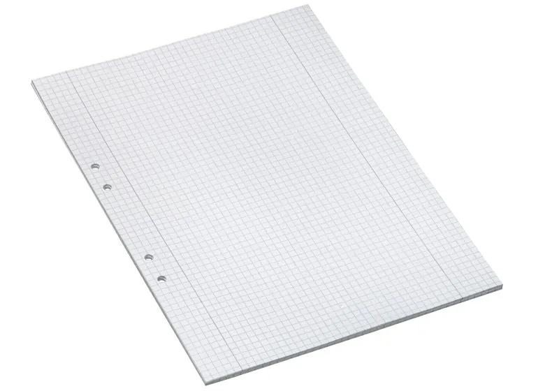 BANTEX arbeidsark A4 rutet 5x5 mm med svensk hull