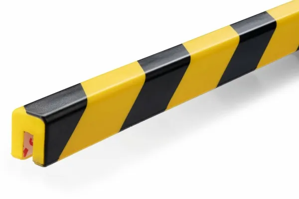 Durable 1126130, Polyuretan (PU), Svart, Gult, Avrundet, 1000 mm, 40 mm, 1,88 kg