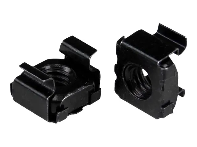 Startech M5 Cage Nuts - 50 Pack, Black - M5 Mounting Cage Nuts for Server Rack & Cabinet (CABCAGENUTSB) - Burmutrer - svart (en pakke 50) - for P/N: RACK-18U-20-WALL-OA, RACK-21U-20-WALL-OA, RACK-24U-20-WALL-OA, RK12OD2, RK3236BKF